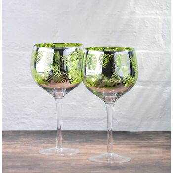 Lot de 2 verres à gin Tropical Leaves 6