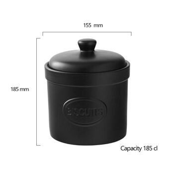 Biscuit Barrel Noir Mat 6