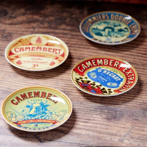 Set of 4 Classic Camembert Canapé Plates