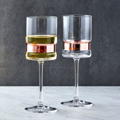 Set of 2 SoHo Wine Glasses Bronze