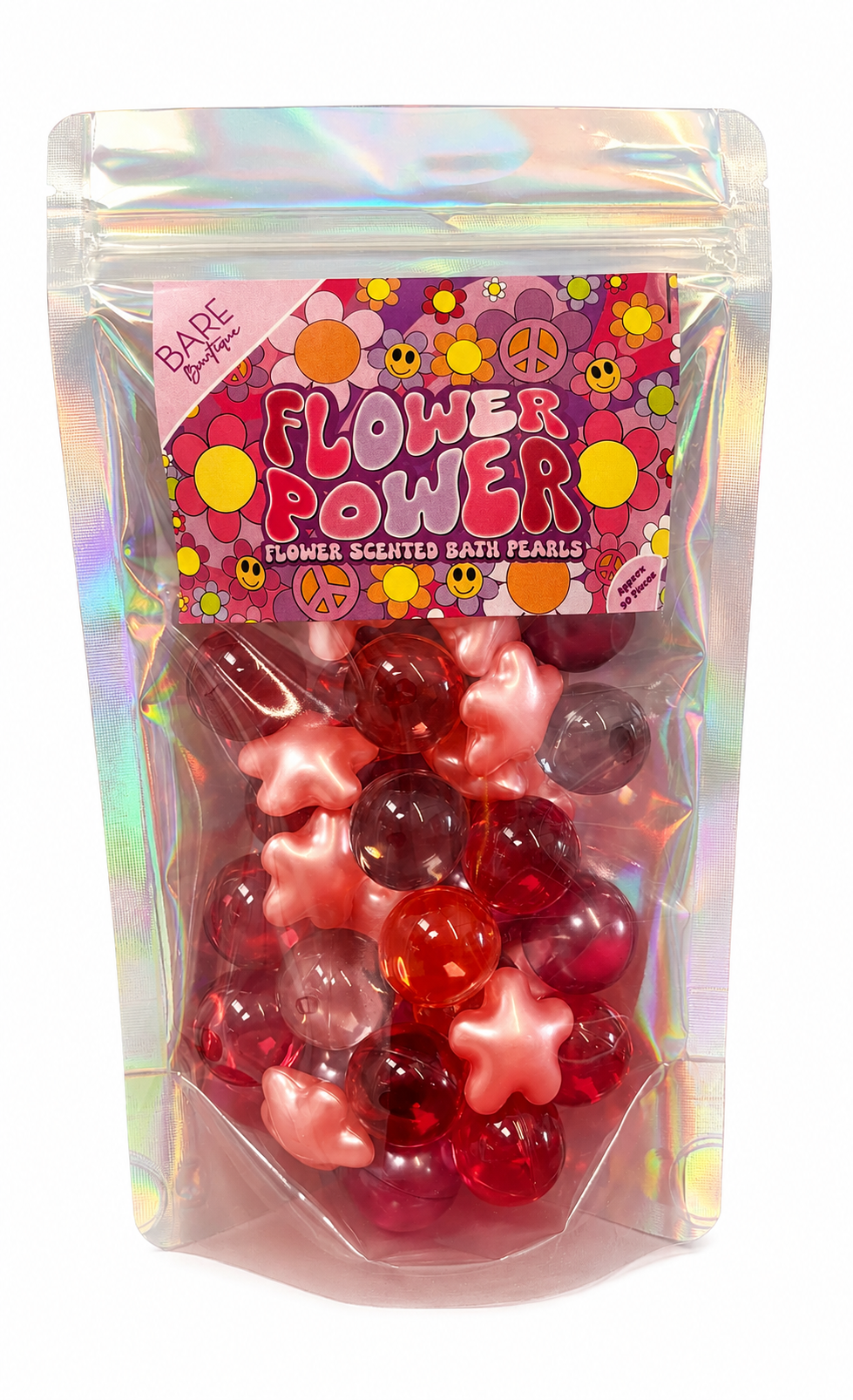Perlas de baño Flower Power - Paquete de 30