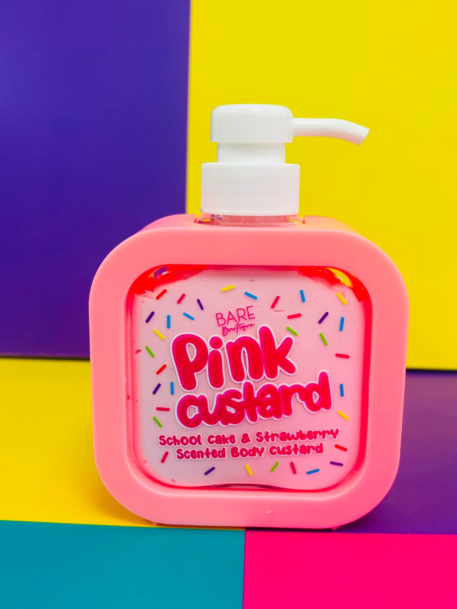 Crema corporal de 300 ml (loción) - Aroma a crema pastelera rosa