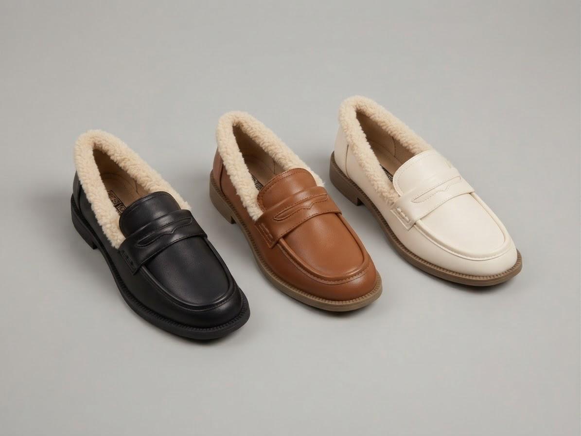 FUR-LINED MOCCASINS
