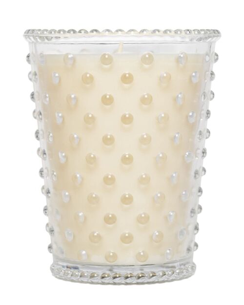 Simpatico Hobnail Glass Candle #96 Creme Fresh