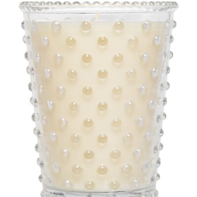 Simpatico Hobnail Glass Candle #96 Creme Fresh