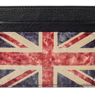 Mens Leather Printed Card Holder__Union Jack