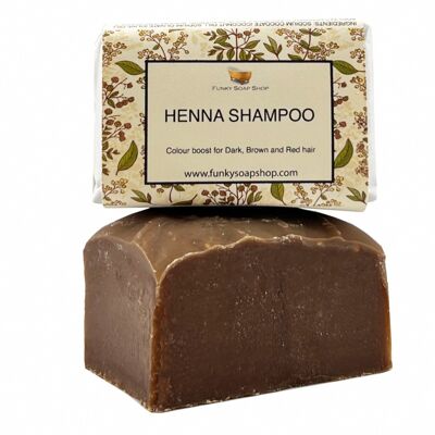 Shampoo solido all'henné per shampoo solido rosso/ramato/castano, 30 g/65 g