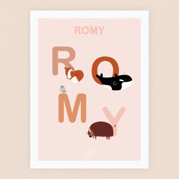 Affiche prénom Romy - 30x40cm 2