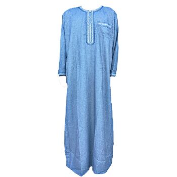 THOBE MAROCAIN MANCHES LONGUES 6 COULEURS DESERT ROBE HOMME ROBE COL ROND GRANDAD CASUAL 1