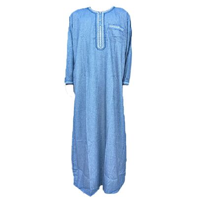 THOBE MAROCAIN MANCHES LONGUES 6 COULEURS DESERT ROBE HOMME ROBE COL ROND GRANDAD CASUAL