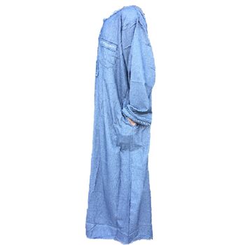 THOBE MAROCAIN MANCHES LONGUES 6 COULEURS DESERT ROBE HOMME ROBE COL ROND GRANDAD CASUAL 3
