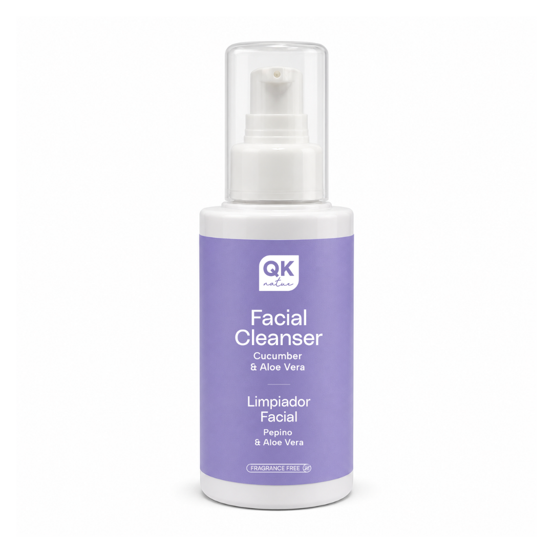 QKnatur Gentle Facial Cleanser with Cucumber and Aloe Vera, Fragrance-Free - 150 ml