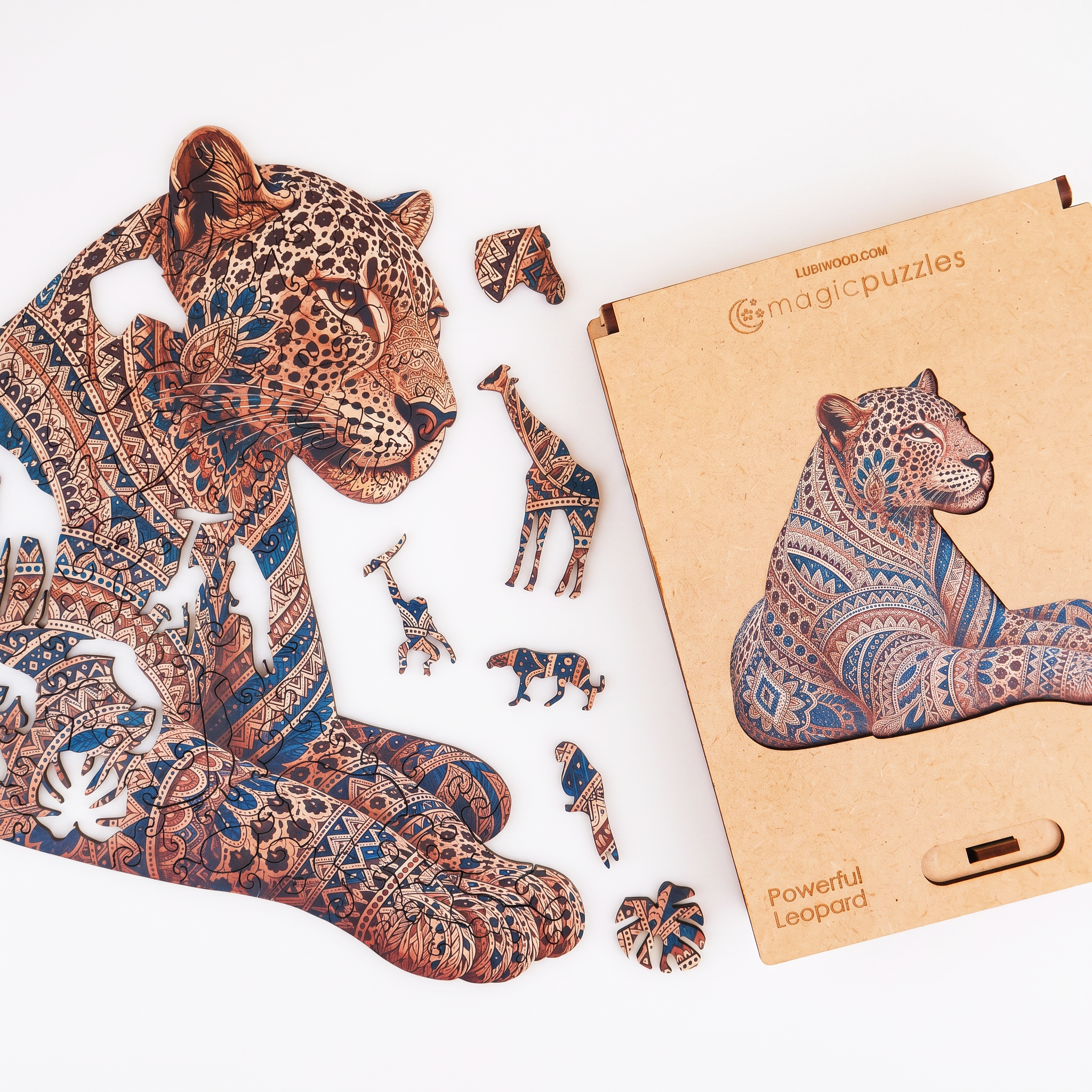 Puissant puzzle léopard A4 Premium Box
