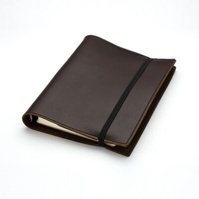 Carnet de note - organizer en cuir A5 - Chocolat