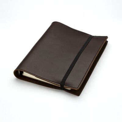 Cuaderno - organizador de cuero A5 - Chocolate
