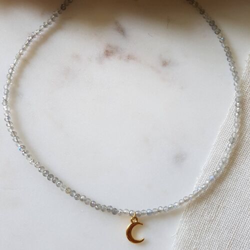 Collier lune labradorite