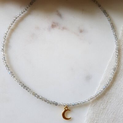 Labradorite Moon Necklace