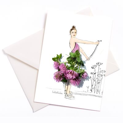Water march - card with color core and envelope | 163
