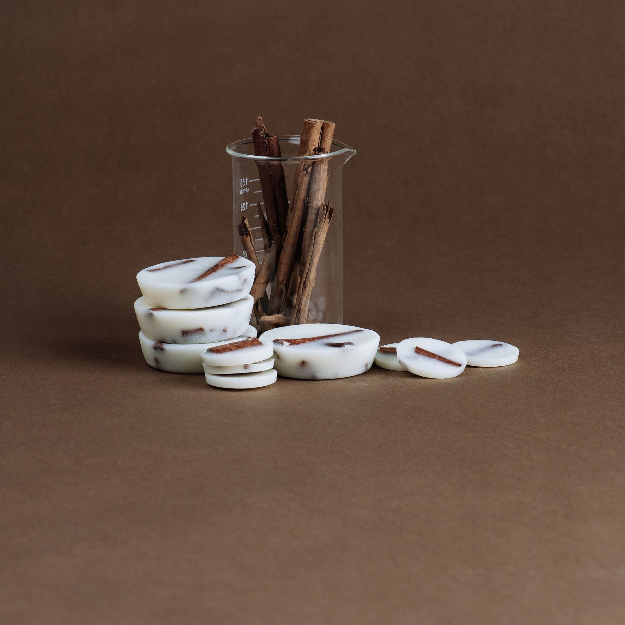 Cinnamon scented soy wax rounds