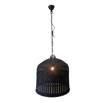 Cage Lamp S - Fer - Suspendu - Industriel - Noir Antique - Hauteur 58cm