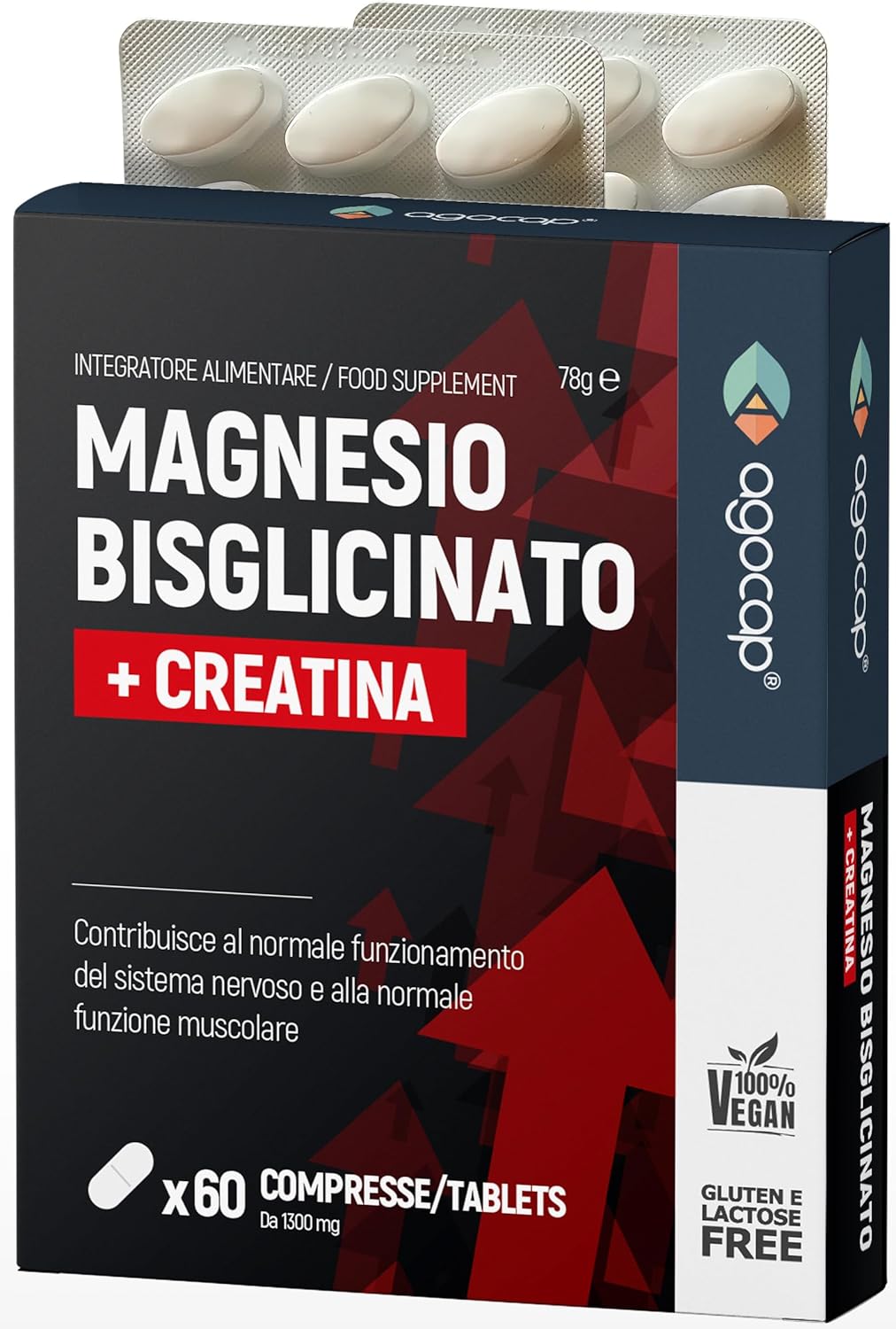 Magnesium Bisglycinate + Creatine Monohydrate Agocap - Daily support for the nervous and muscular system