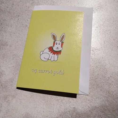14 Carrot Gold Greeting Card
