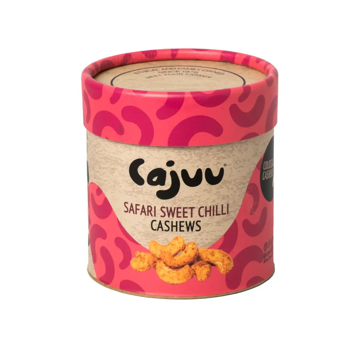 Cajuu Safari Sweet Chilli Cashew Tube 100g - Case of 6