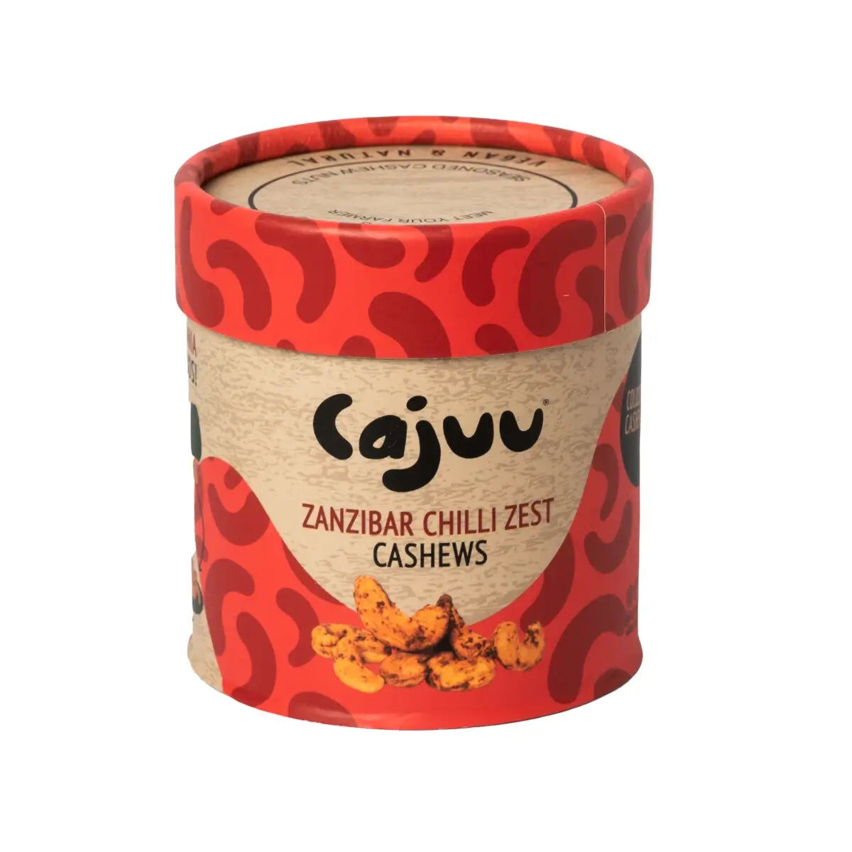 Cajuu Zanzibar Chilli Zest Cashew Tube 100g - Case of 6