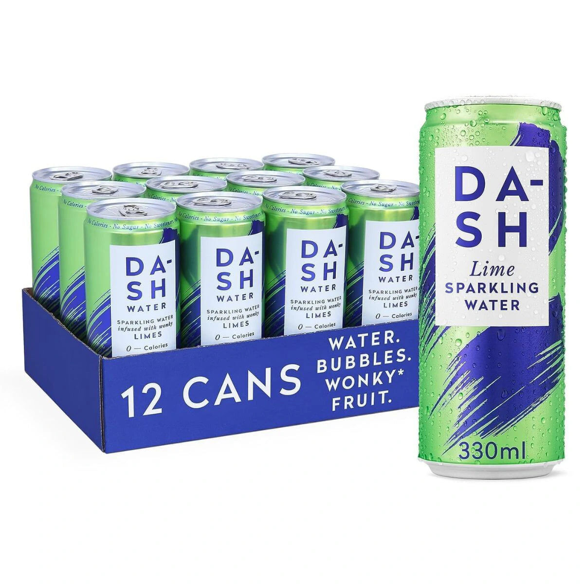 Dash Water Sparkling Lime 330ml - Case of 12