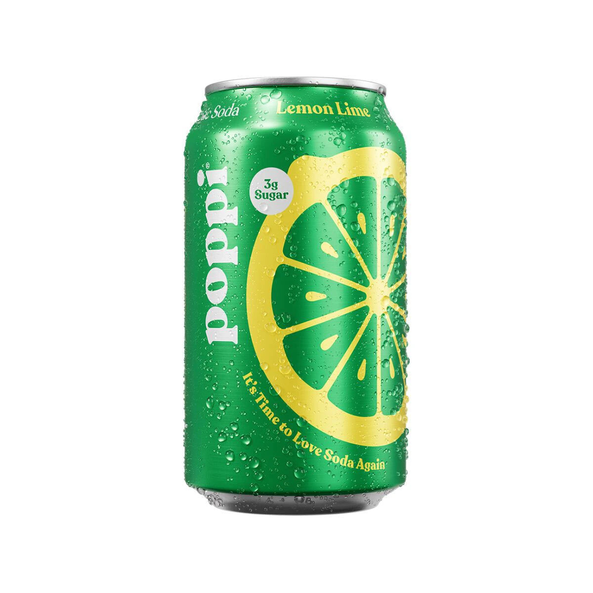 Poppi Lemon Lime Soda 330ml Can - Case of 24