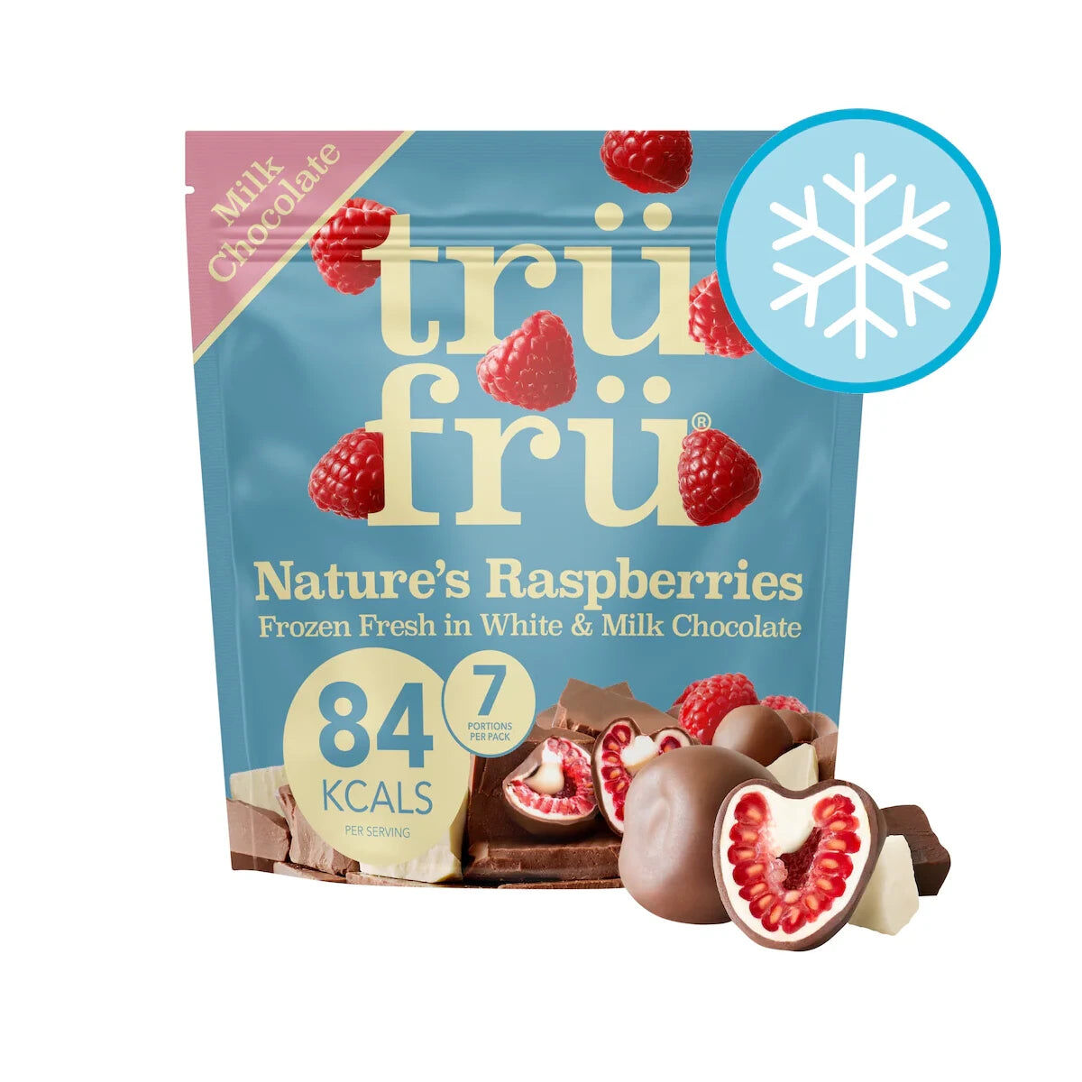 TruFru Raspberry & Milk Chocolate 200g - Case of 6