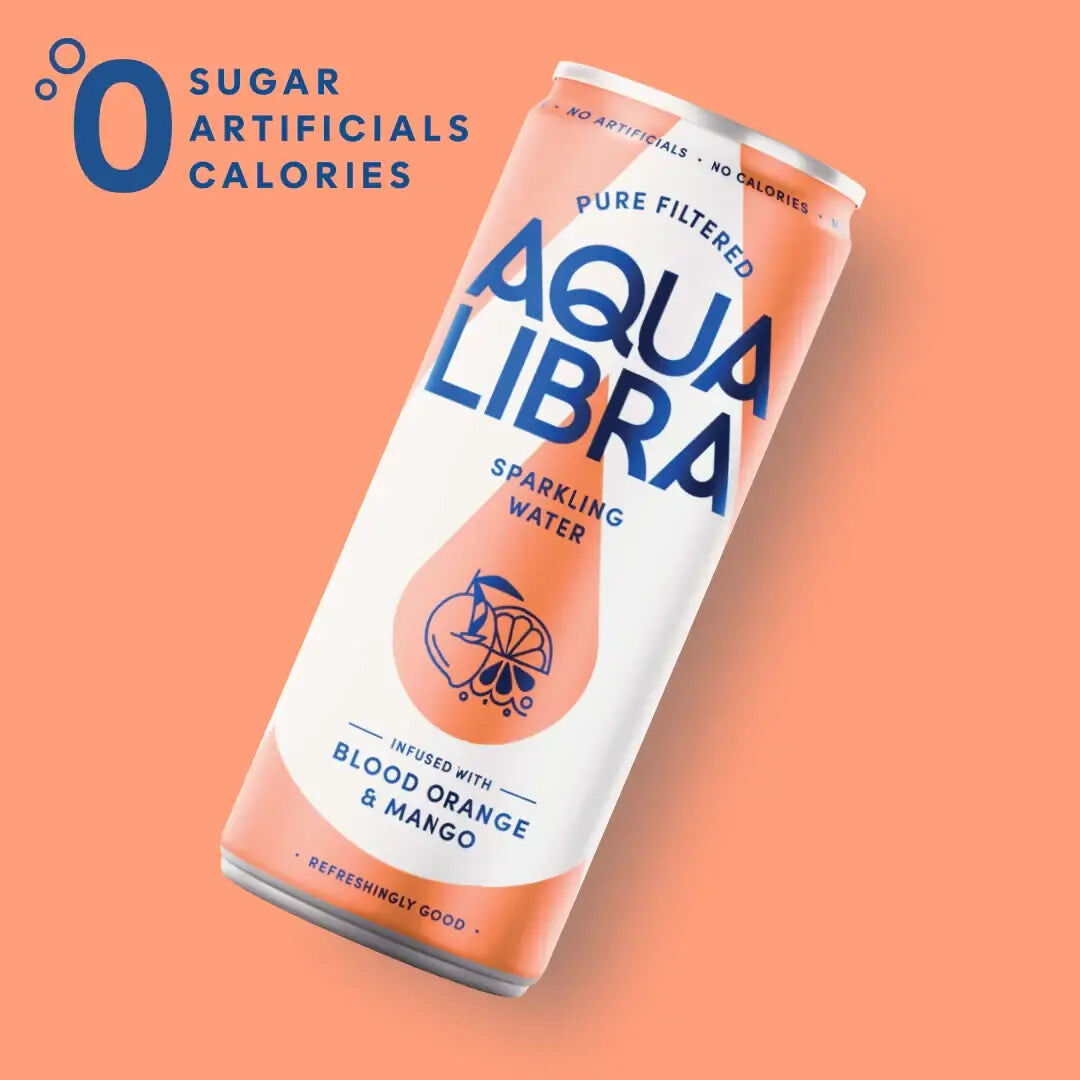 Aqua Libra Orange & Mango Sparkling Water 330ml - Case of 24