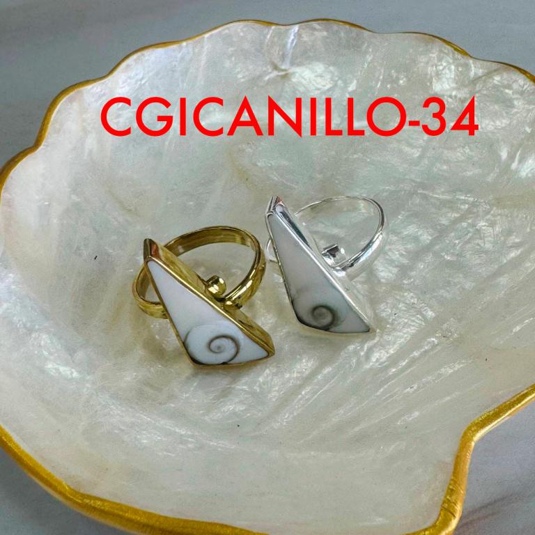 German Silver Ring for Women, Triangle Design