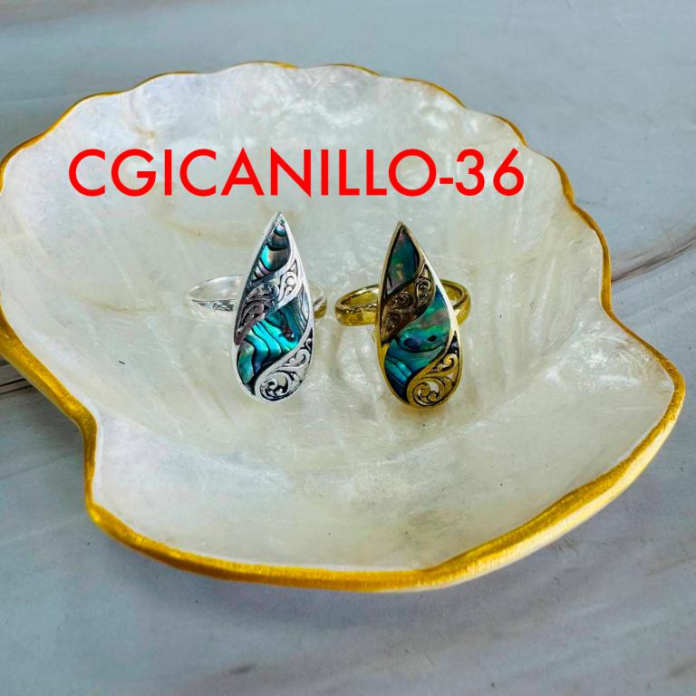 German Silver Ring, Multicolor Drop Design, B2B