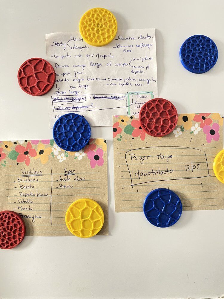 Voronoi fridge magnets – set of 9 pcs
