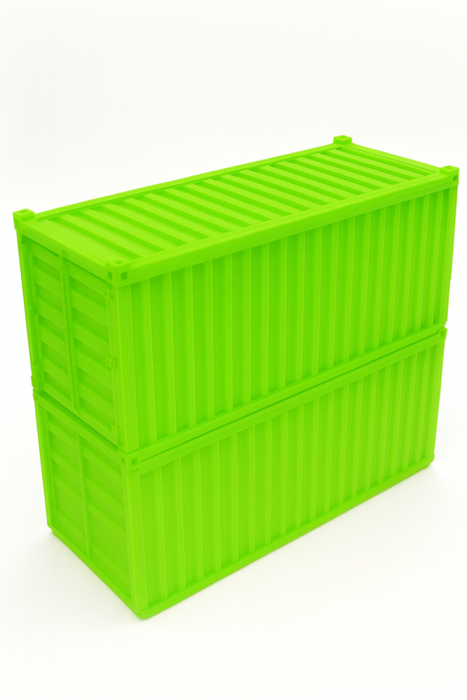 Organiser - Light green shipping container