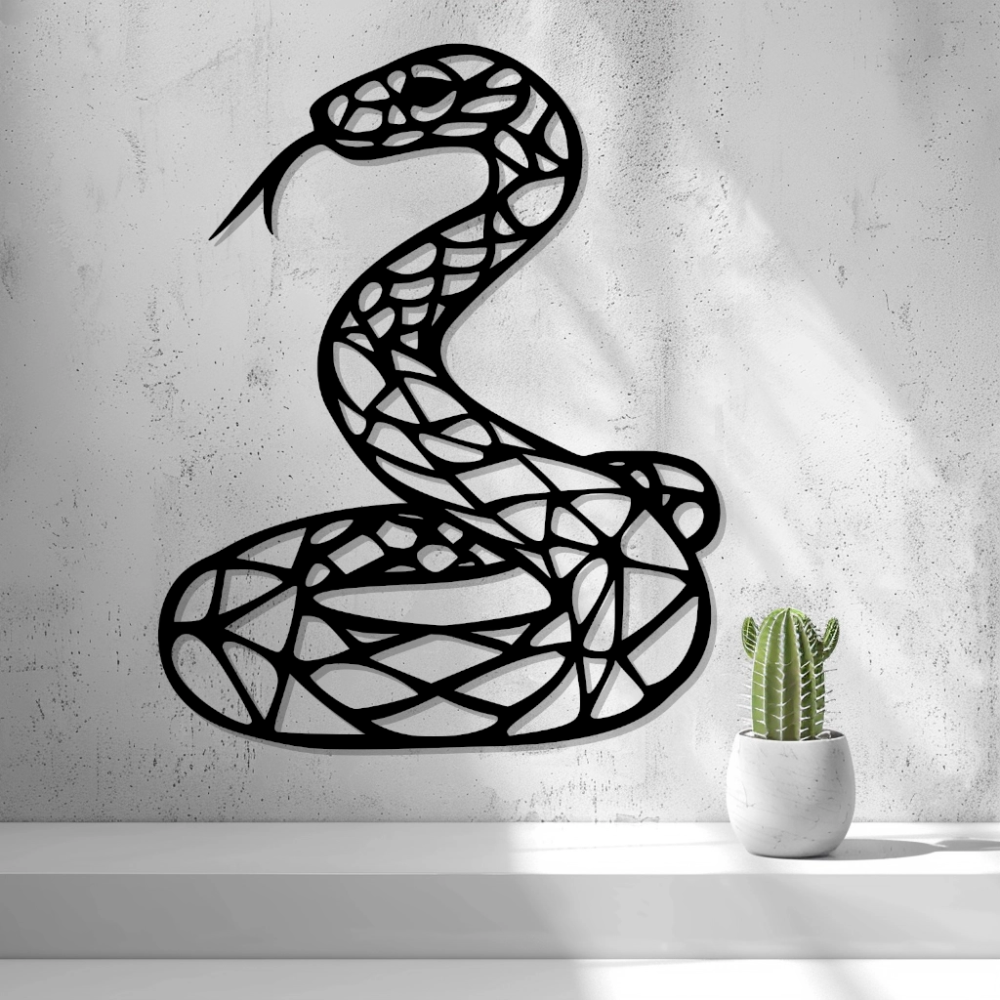 Wall Decoration (Wall Art) – "Geometric Snake"