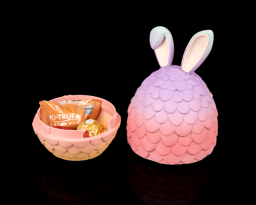 Œuf de Pâques lapin « Surprise colorée »
