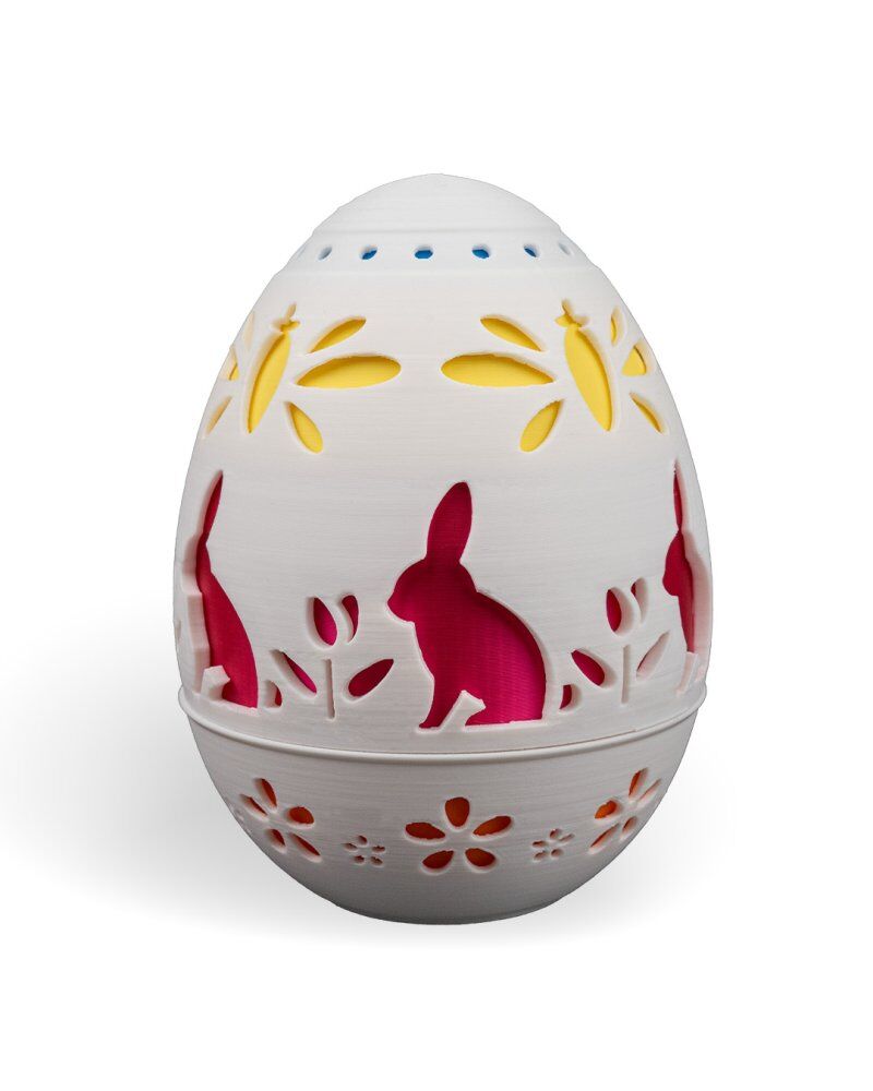 Lot de 2 œufs de Pâques Lapin « Surprise colorée »