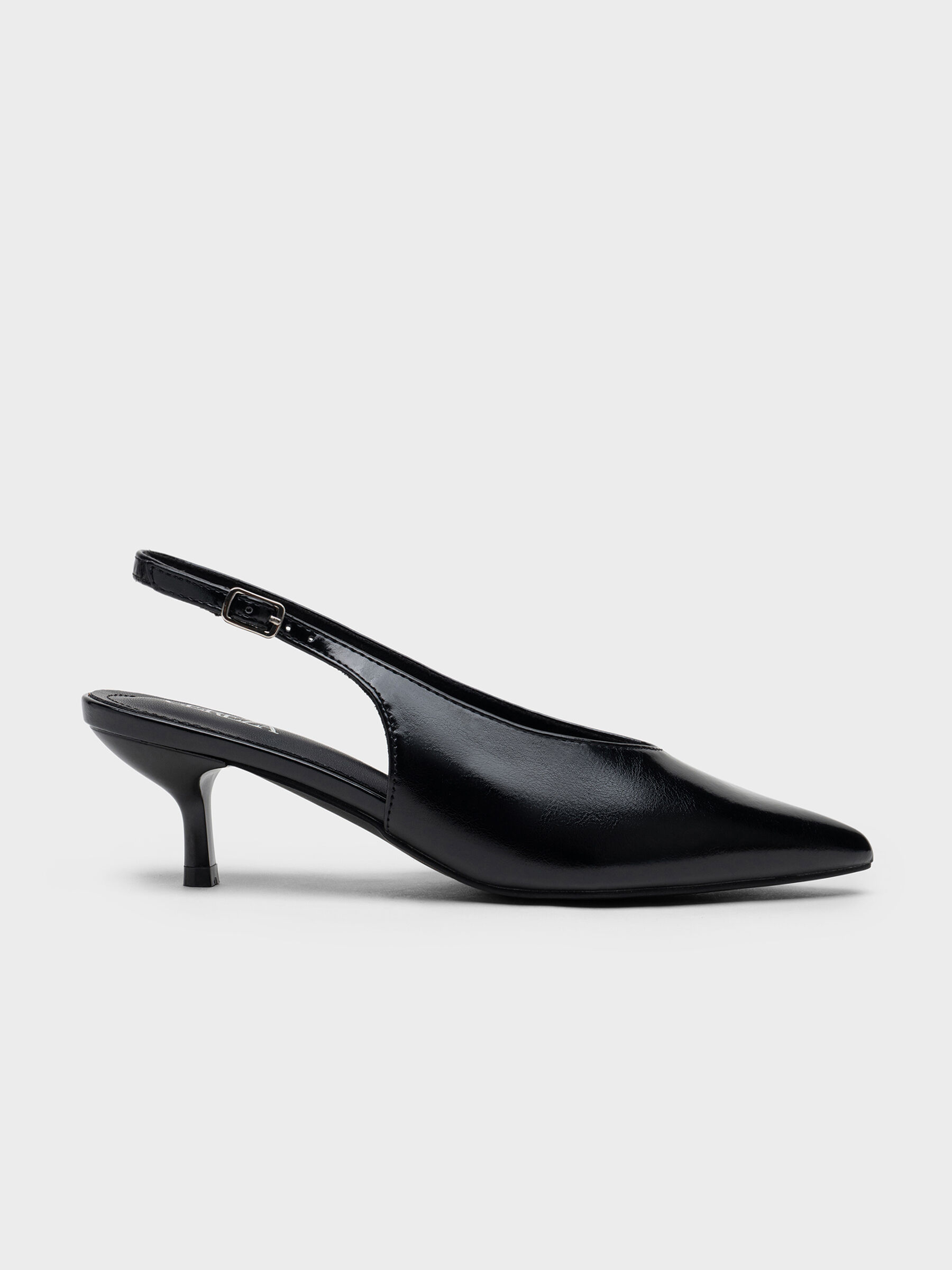 Women's Slingback Pumps, Pointed Toe, Kitten Heel