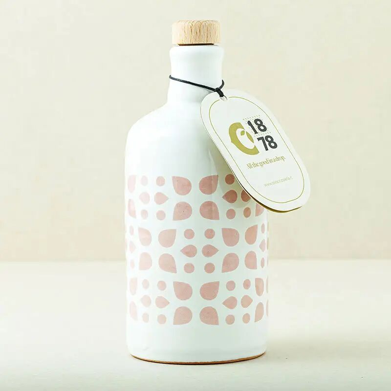 Huile d'olive extra vierge DOLCEZZA, bouteille en céramique artisanale de 500 ml