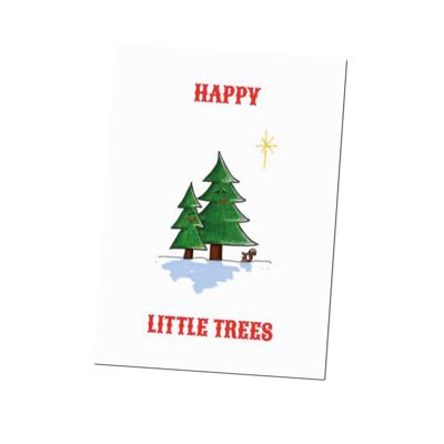 Kerstkaart Happy Little Trees