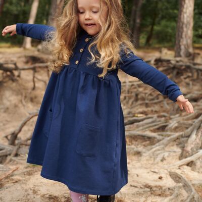 Kids Dress - Navy Blue