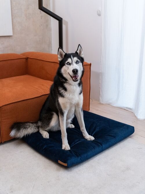Mattress "Soft" for a dog and a cat- recycled - Navy M