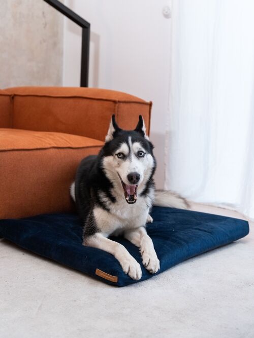 Mattress "Soft" for a dog and a cat- recycled - Navy L