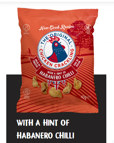 Original Chicken Crackling - Habanero Chilli 10 x 40g