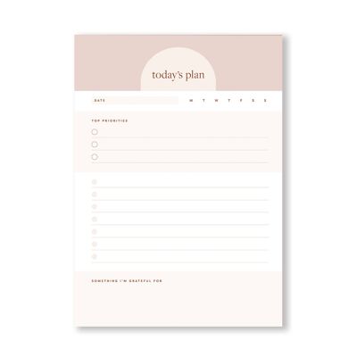 Today’s Plan A5 Daily Planner Pad