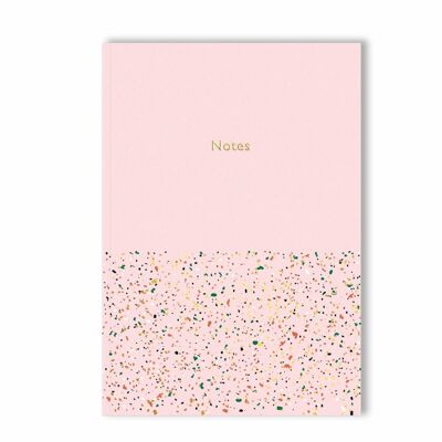 Pink Terrazzo Notebook with Gold Foil__default