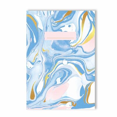 Lined Marbled Notebook with Gold Foiling__default