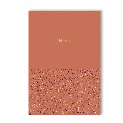 Terracotta Terrazzo Notebook with Gold Foil__default